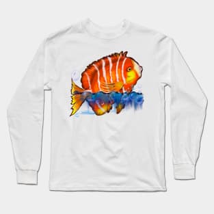 Top 10 best fishing gift ideas, neon orange Fishy splashing around in water Fish Long Sleeve T-Shirt